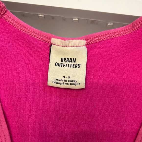 Urban Outfitters Hot Pink Deep V Crop Top - Picture 2 of 3